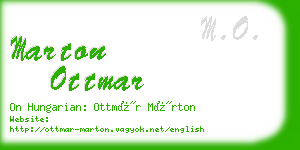 marton ottmar business card